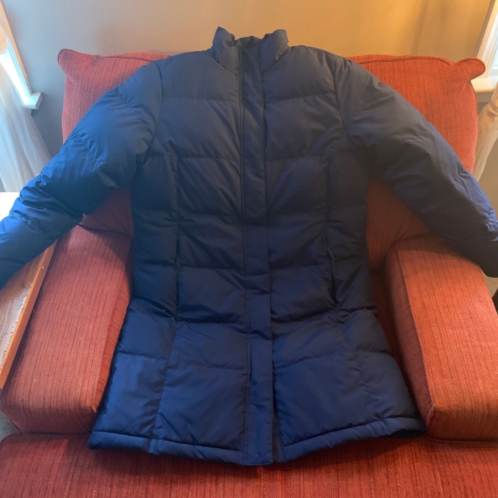 LL Bean navy down jacket